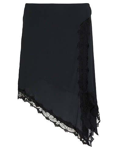SEVENTY VENEZIA Mini skirt Black 65% Acetate, 35% Silk