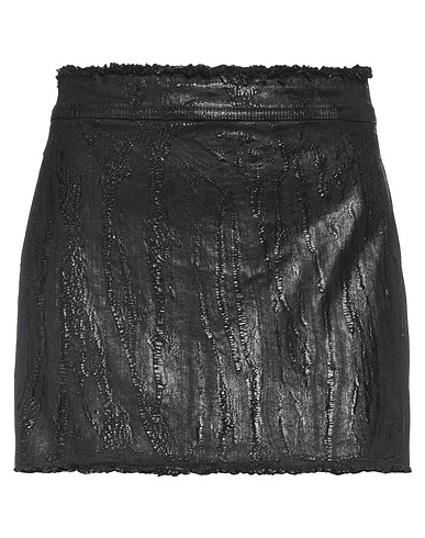 RICK OWENS Denim skirt 91% Cotton, 6% Elastomultiester, 3% Rubber