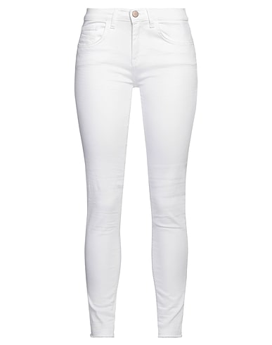BRIAN DALES Denim trousers & LTB White 97% Cotton, 3% Elastane