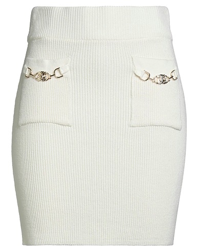 GAëLLE Paris Mini skirt Cream 51% Viscose, 31% Polyester, 18% Polyamide