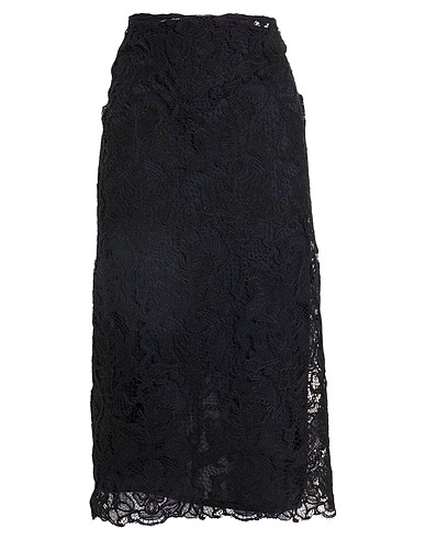 FABIANA FILIPPI Midi skirt Black 45% Cotton, 23% Polyester, 17% Nylon, 9% Acrylic, 6% Wool