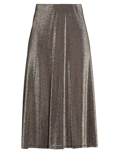 CALVIN KLEIN Midi-Rock Gold Gewebefasern