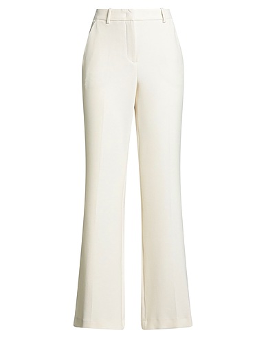 MALÌPARMI Casual pants Ivory 69% Polyester, 28% Viscose, 3% Elastane