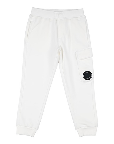 C.P. COMPANY UNDERSIXTEEN Pantalone Bianco 100% Cotone, Elastan
