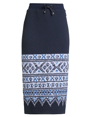 MARINA SPORT by MARINA RINALDI Midi skirt Midnight blue 38% Polyester, 37% Cotton, 25% Polyamide