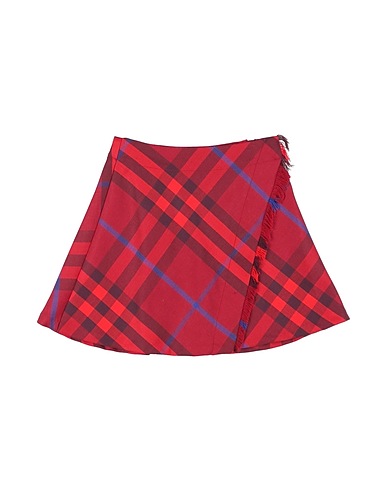 BURBERRY Skirt Red 100% Wool