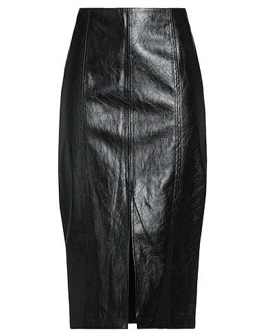 MARELLA Midi skirt Black 74% Viscose, 15% Polyester, 7% Cotton, 4% Metallic fiber