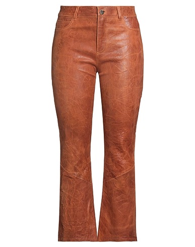 SEVENTY VENEZIA Casual trouser Brown 100% Leather