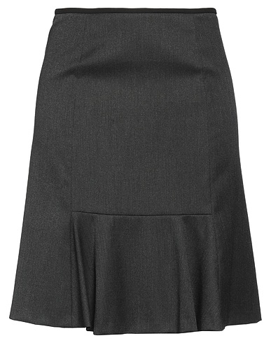 CALVIN KLEIN Midi skirt Charcoal 69% Polyester, 29% Rayon, 2% Elastane