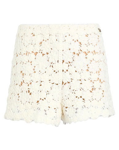 TWINSET Shorts & Bermuda Ivory 50% Acrylic, 50% Wool