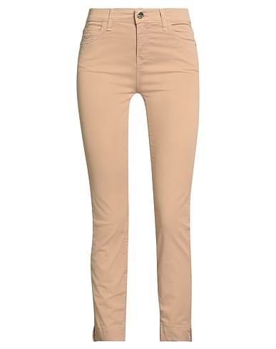 KAOS JEANS Casual trouser Camel 98% Cotton, 2% Elastane