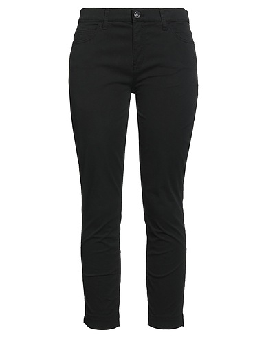 KAOS JEANS Casual trouser Black 98% Cotton, 2% Elastane