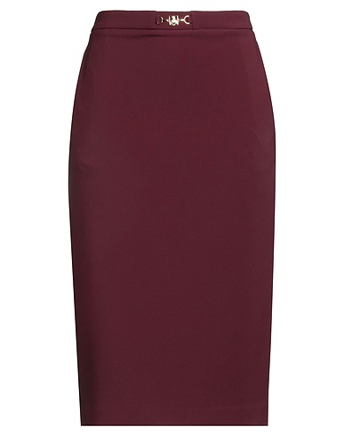 ELISABETTA FRANCHI Gonna midi ESSENTIAL Bordeaux 96% Poliestere, 4% Elastan