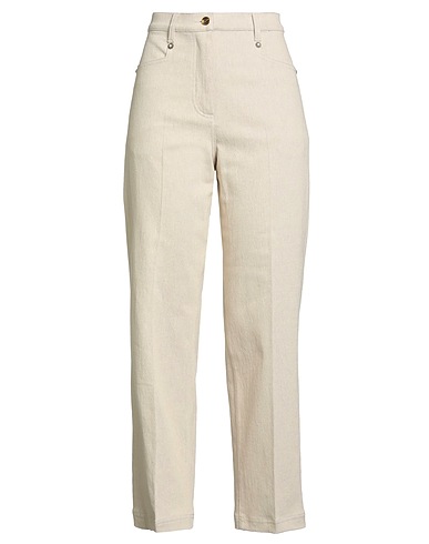 MOMONÍ Pantalone Beige 86% Cotone, 7% Lana, 6% Poliestere, 1% Elastan