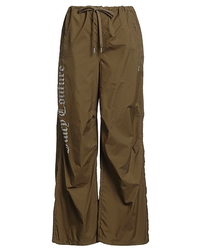 JUICY COUTURE Casual trouser VERDE MILITARE 100% Nylon