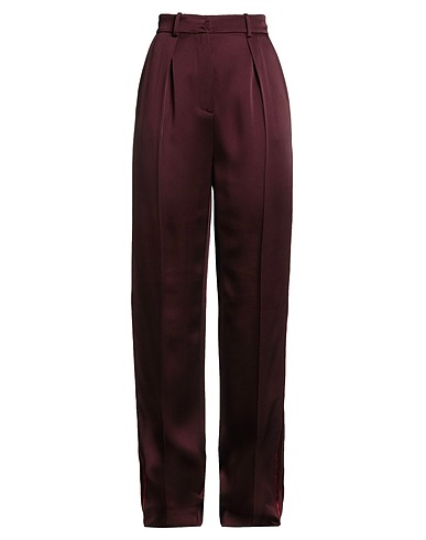 ELISABETTA FRANCHI Casual trouser Burgundy 66% Acetate, 34% Viscose