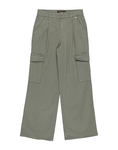 GUESS Casual pants Military green 98% Cotton, 2% Elastane