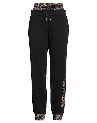 JUST CAVALLI Casual pants Black 100% Cotton, Polyester