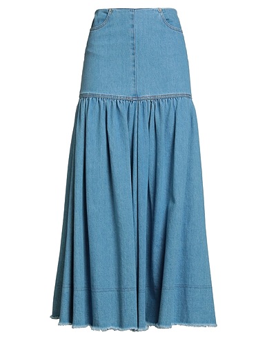 VICOLO Denim skirt DENIM COUTURE Blue 100% Cotton