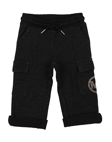 MICHAEL KORS KIDS Casual trouser Black 91% Cotton, 9% Metallic fiber
