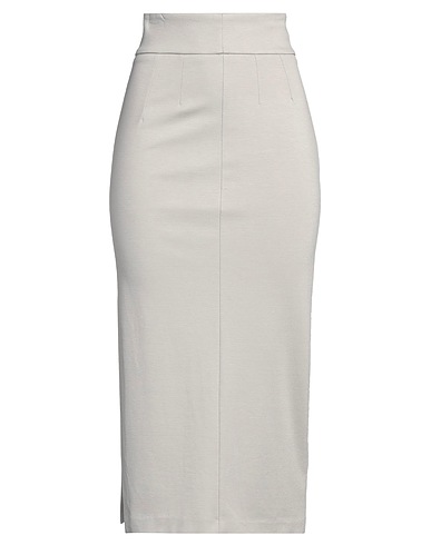 VICOLO Midi skirt Light grey 59% Viscose, 35% Nylon, 6% Elastane
