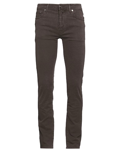 JACOB COHЁN Casual pants Dark brown 97% Cotton, 3% Elastane