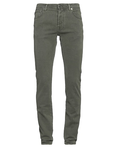 JACOB COHЁN Casual trouser Military green 97% Cotton, 3% Elastane