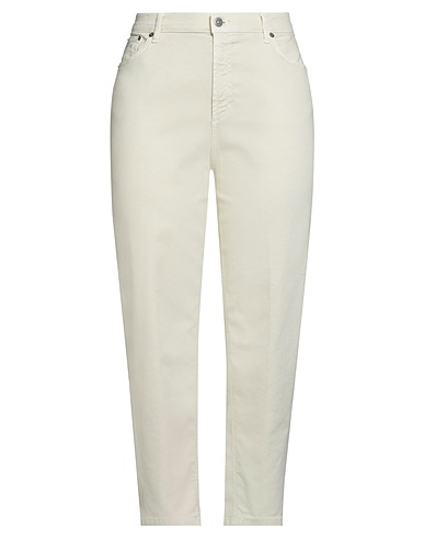 DONDUP Denim trousers Cream 66% Cotton, 32% Lyocell, 2% Elastane