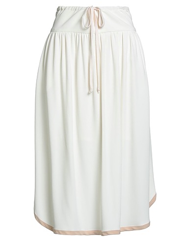AGNONA Midi skirt White 95% Viscose, 5% Elastane, Wool, Silk, Cashmere