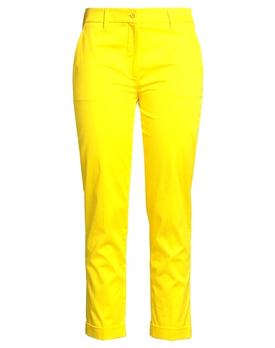 ASPESI Casual trouser Yellow 97% Cotton, 3% Elastane