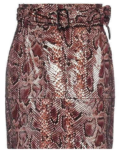 NENETTE Mini skirt Brown 100% Polyester