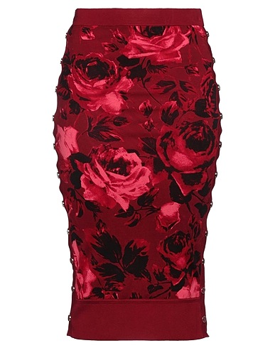 BLUGIRL Gonna midi Bordeaux 80% Viscosa, 20% Poliammide