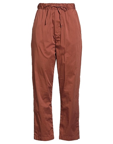 MYTHS Casual trouser Brown 88% Cotton, 9% Silk, 3% Elastane