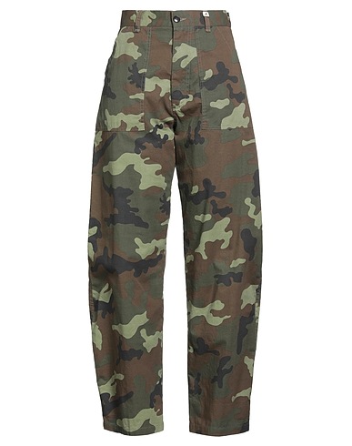 MYTHS Casual trouser Military green 97% Cotton, 3% Elastane