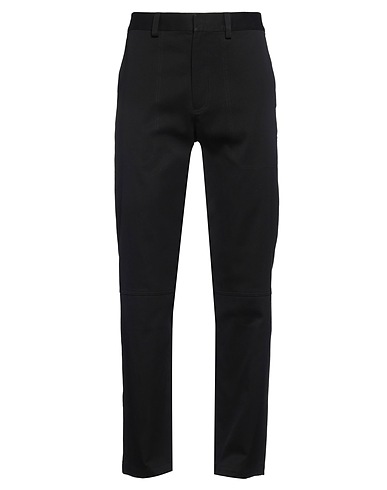 HELMUT LANG Pantalone Nero 100% Cotone, Pelle di agnello