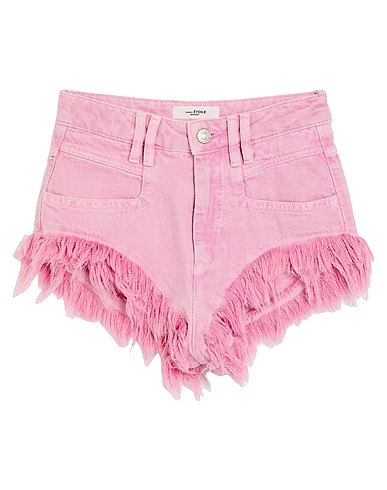 MARANT ÉTOILE Denim shorts Pink 100% Cotton