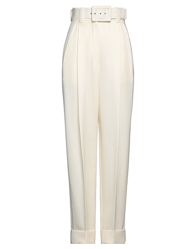 MAX MARA Casual pants Cream 100% Virgin Wool