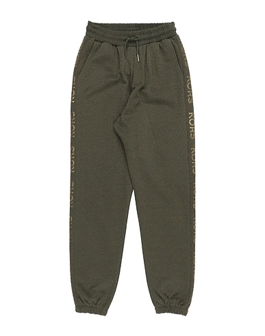 MICHAEL KORS KIDS Pantalone Verde militare 91% Cotone, 9% Fibra di metallo