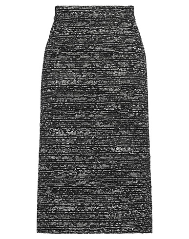 ALBERTA FERRETTI Midi skirt Black 63% Polyester, 15% Cotton, 12% Acrylic, 9% Wool, 1% Polyamide
