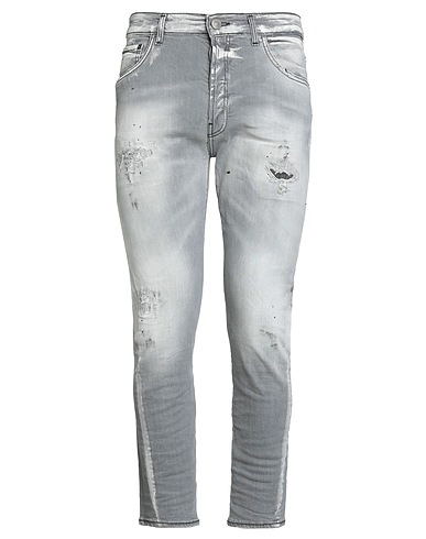 YES LONDON Pantaloni jeans Grigio 98% Cotone, 2% Elastan