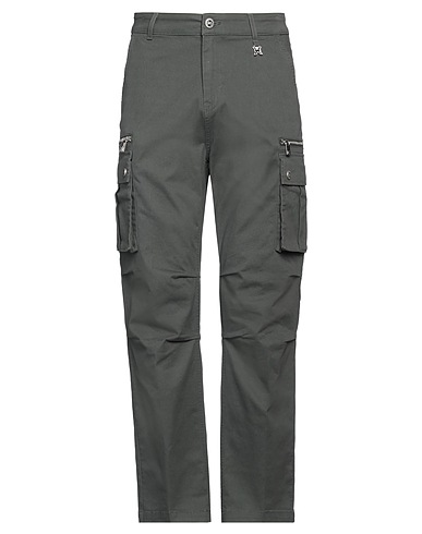 RICHMOND X Casual trouser Dark green 98% Cotton, 2% Elastane