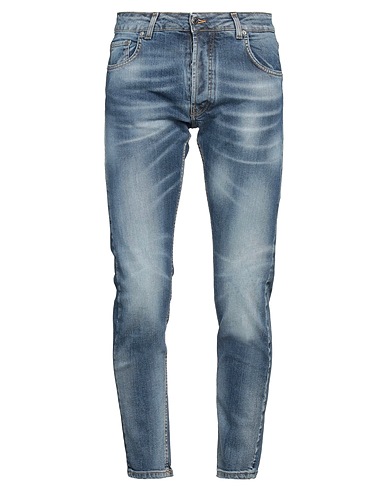LABELROUTE Denim trousers Blue 99% Cotton, 1% Elastane