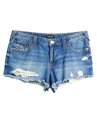 TRUE RELIGION Denim shorts Blue 100% Cotton
