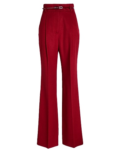 MAX MARA STUDIO Casual pants Burgundy 100% Virgin Wool
