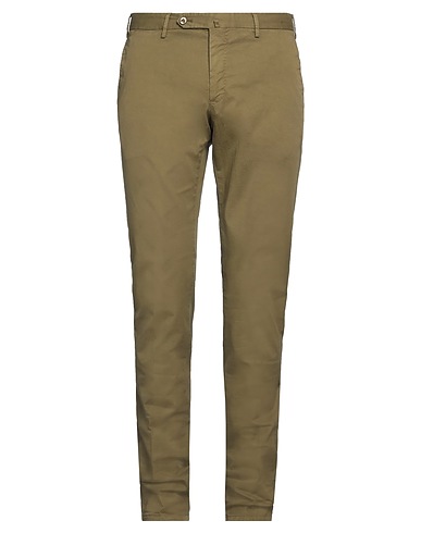 PT Torino Casual trouser Military green 98% Cotton, 2% Elastane