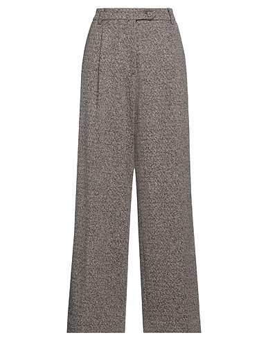 EMMA & GAIA Casual trouser Dark brown 48% Cotton, 43% Polyester, 8% Polyamide, 1% Elastane