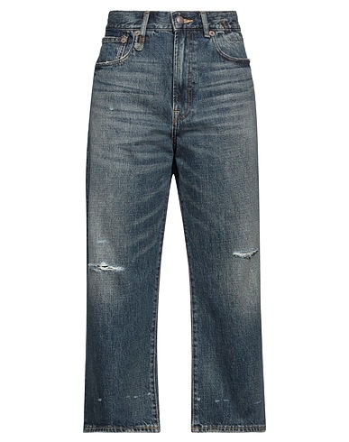 R13 Jeans Blau 100% Baumwolle, Rindsleder