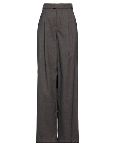 BLUMARINE Casual trouser Dark brown 98% Virgin Wool, 1% Elastane, 1% Polyamide
