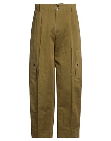 PT Torino Casual pants VERDE MILITARE 60% Cotton, 40% Linen