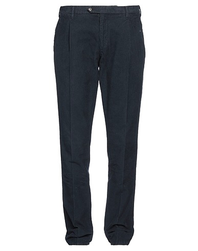 LARDINI Casual trouser Navy blue 100% Cotton
